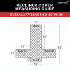 Easy-Going Recliner Sofa Slipcover Reversible Sofa Cover Water Resistant Couch - Image 5