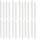 CW Studio 0.78x10 Inch Unscented Ribbed Taper Candles – Elegant Fluted Design, 11-Hour Burn, Dripless, Perfect for Home Decor, Weddings, Events & Dinners (24, White)