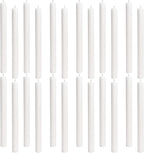 CW Studio 0.78x10 Inch Unscented Ribbed Taper Candles – Elegant Fluted Design, 11-Hour Burn, Dripless, Perfect for Home Decor, Weddings, Events & Dinners (24, White)