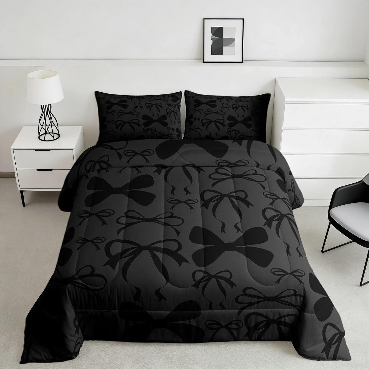 Feelyou Cute Bowknot Bedding Set Boys Girls Twin Size
