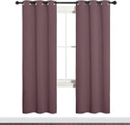 NICETOWN Bedroom Curtain Panels Blackout Draperies, Dry Rose, 1 Pair, 34 by - Image 2