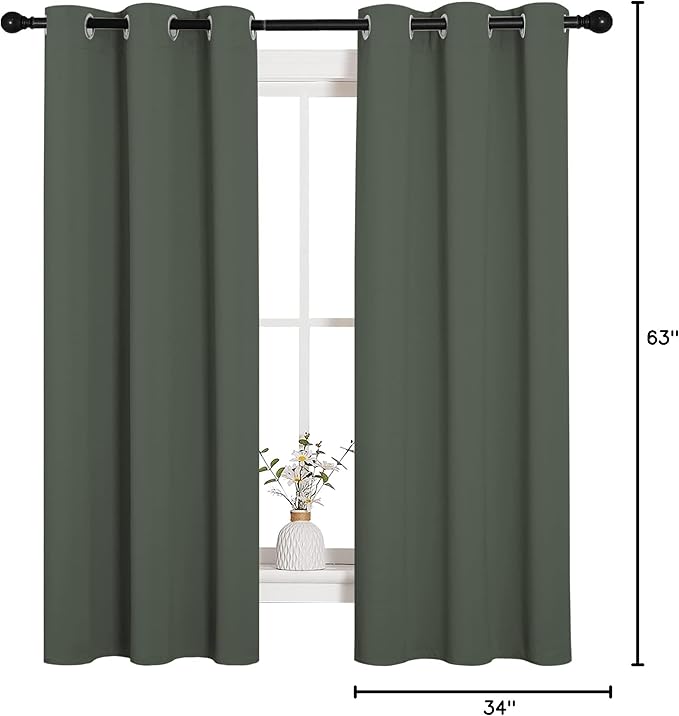NICETOWN Thermal Insulated Curtains Blackout Draperies, Window Treatment Solid - Image 10