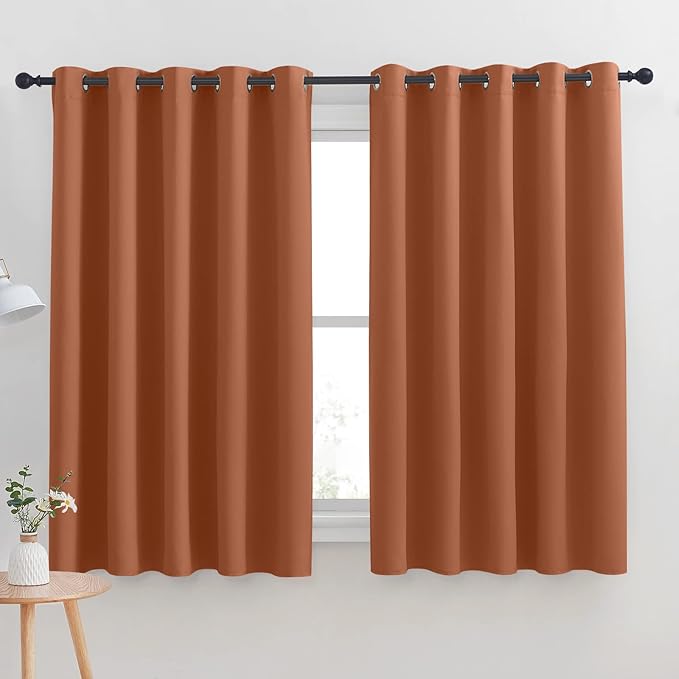 NICETOWN Thermal Insulated Burnt Orange Blackout Curtains by NICETOWN