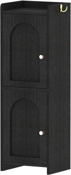 Arbuxzuy Small Bathroom Storage Cabinet with 2 Doors and Adjustable Shelf
