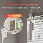SwitchBot Blind Tilt Motorized Blinds - Smart Electric Blinds, Automatic Blind Opener and Closer, Solar Powered, Light Sensing Control, Add Hub Mini to Make it Compatible with Alexa & Google Home