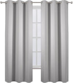 LEMOMO Blackout Curtains 38 x 84 inch/Light Grey Curtains Set of 2 - Image 4