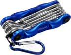 HARFINGTON Folding Hex Key Wrench T9-T40 Torx Star CR-V Steel Portable