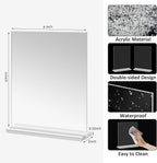 Acrylic Picture Frames 8x10 inches, 4 Pack Clear Plastic Picture Frames Holder Standing,8x10 Double Sided Picture Desktop Display for Photo Home Office -Vertical