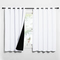 NICETOWN White 100% Blackout Lined Curtains, 2 Thick Layers Completely Blackout by NICETOWN