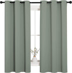 NICETOWN Greyish Green Nursery Essential Thermal Insulated Solid Grommet Top by NICETOWN