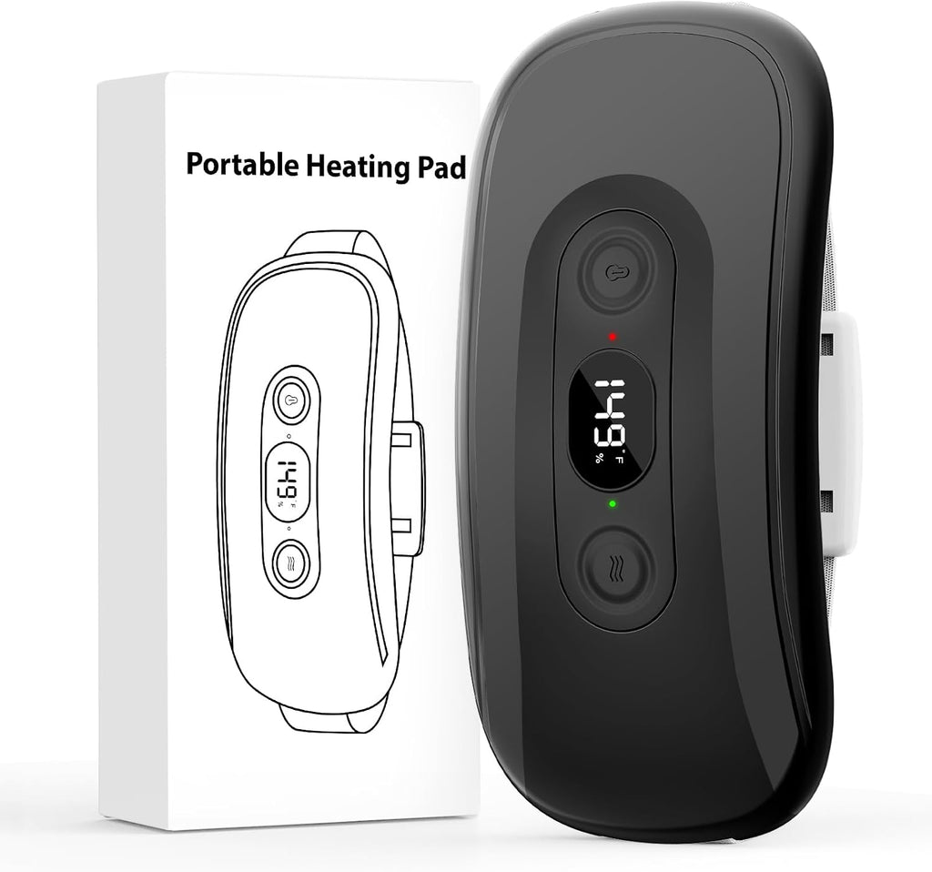 GLYDUNY Portable Cordless Heating Pad, Wearable Rechargeable Heat Pad
