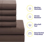 Twin Comforter Set with Sheets - 5-Piece Bedding Collection - 1 Comforter, 1 Fitted Sheet, 1 Flat, 2 Pillowcases - Deep Pocket - Soft & Premium Quality - Ideal for All Seasons, Chocolate Brown