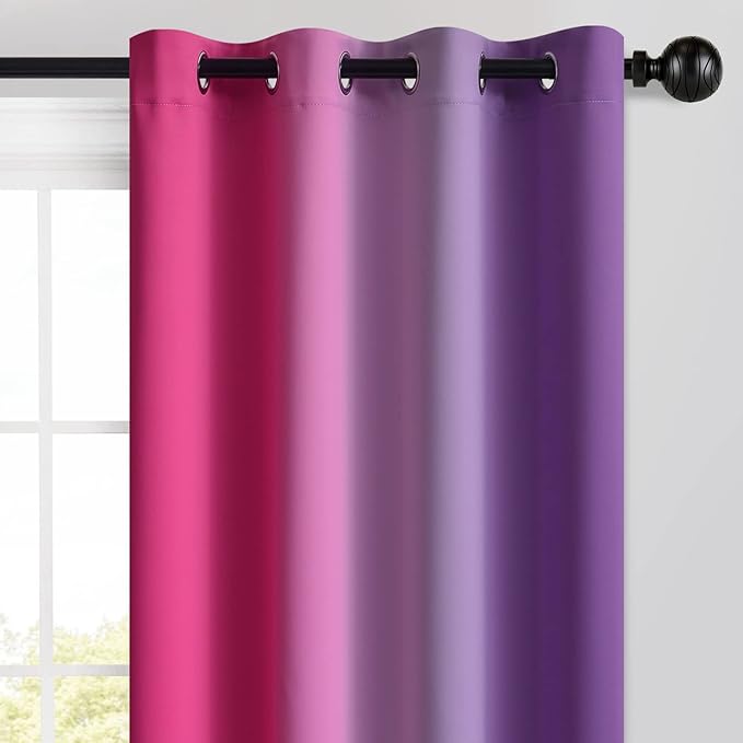 Yakamok Ombre Pink and Purple Curtains - Image 3