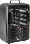 BEYOND HEAT 1500W Milkhouse Space Heater with Thermostat, Black-1 Packs