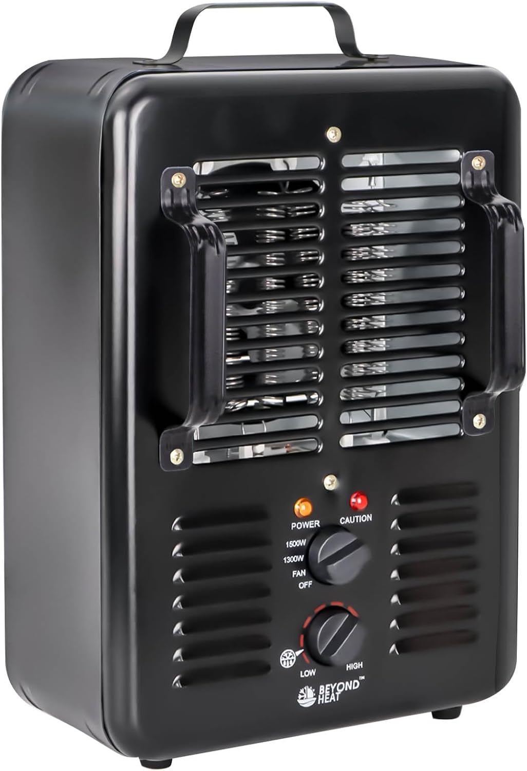 BEYOND HEAT 1500W Milkhouse Space Heater with Thermostat, Black-1 Packs