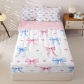 Erosebridal Ribbon Bowknot Zipper Bedding Set Twin Zip Up Bedding