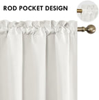 DWCN Short Ivory Blackout Curtains - Image 4