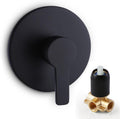 Shower Valve Handle Trim Kit Rough-in Control Valve, Matte Black