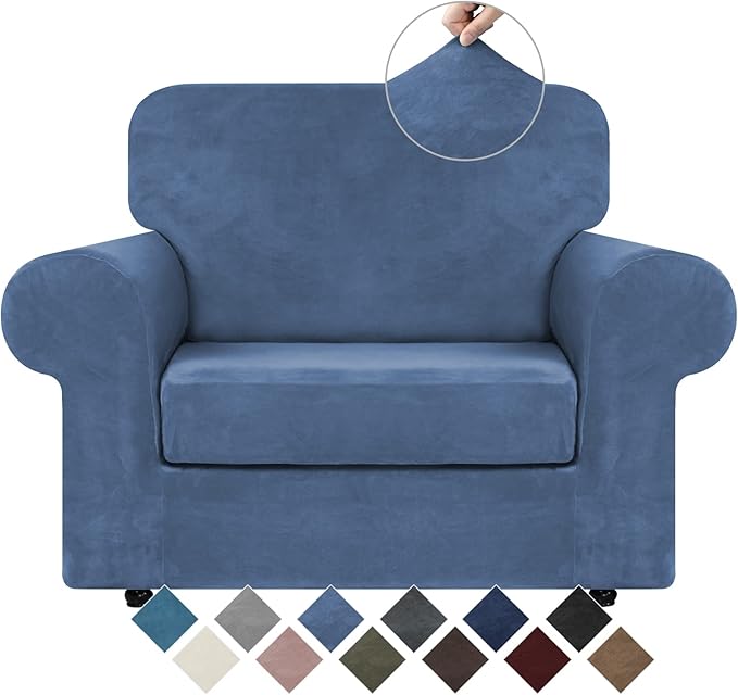 WEERRW Velvet Stretch Chair Sofa Slipcover by WEERRW
