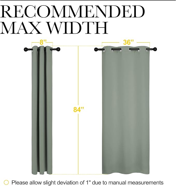 NICETOWN 84 inches Blackout Curtains - Image 7