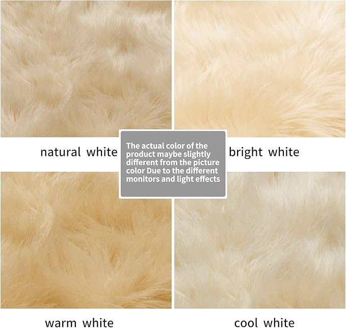 Ciicool Fluffy Faux Fur Area Rug 8 x 10 Feet, Thick Shaggy Fuzzy Rugs Floor - Image 6