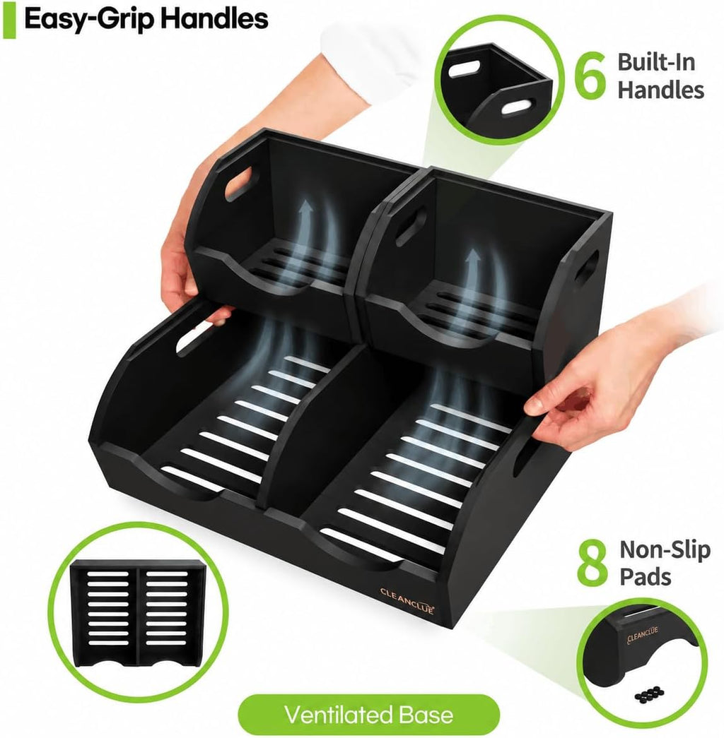 Potato and Onion Storage Bin, Stackable Bamboo Pantry Storage Organizer