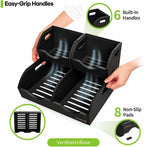 Potato and Onion Storage Bin, Stackable Bamboo Pantry Storage Organizer