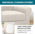 Turquoize 2 Piece Chair Covers for Living Room Armchair Couch Cover - Image 5
