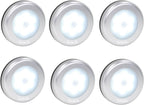 Searik 6 Pack Motion Sensor Lights Indoor, Magnetic Cordless Battery Powered LED Night Light Step Stair Closet Lights Under-Cabinet Lighting Stick On Anywhere Lamp for Home Kitchen Cabinet Bathroom