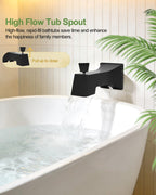 Replacement for Delta Shower Trim Kit 14 Series, 6-Inch Black Shower Head and Handle Set, Includes R10000-UNBXHF Valve and RP46074 Cartridge, Matte Black(with Cartridge and Valve)