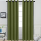 Yakamok Olive Green Blackout Curtains by Yakamok