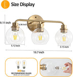 Bathroom Light Fixtures Gold Vanity Light 3 Light Brushed Brass