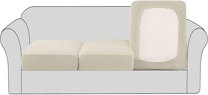 H.VERSAILTEX High Stretch Individual Seat Cushion Covers Sofa Slipcovers Couch by HVERSAILTEX