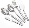 Serving Utensils Set, Stainless Steel Hammered Serving Set