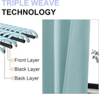 Simplebrand Ava Aqua Short Blackout Curtains - Image 5