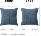 MIULEE Blue Decorative Throw Pillow Covers 16x16 Inch - Image 6