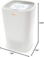 Crane Air Purifier with True HEPA Filter, UV Light, 250 Sq Feet Coverage, Timer Function, Sleep Mode, Washable Particle Filter, EE-5067