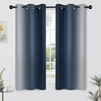 Yakamok Room Darkening Ombre Curtains 63 Inch Length, Light Blocking Grommet - Image 2
