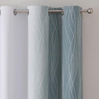 Estelar Textiler Stone Blue and Greyish White Ombre Blackout Curtains 54 Inch - Image 4