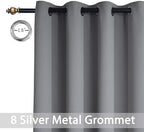 Yakamok Gray Blackout Curtain Panels 84 inches - Image 2