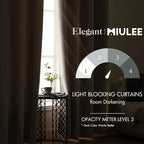 MIULEE Room Darkening Curtains Thermal Insulated Drapes Solid Window Treatment - Image 2