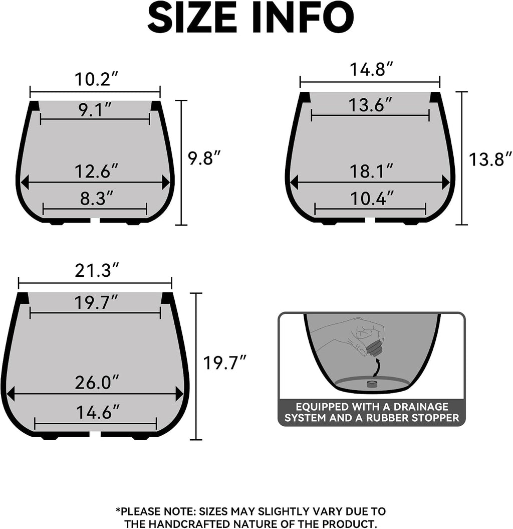 Kante Modern Home Minimalist 18.1" Dia Snow White Concrete Curved Planter