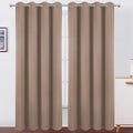 LEMOMO Blackout Curtains 52 x 120 Inch Long Cappuccino Curtains Set of 2 Panels by Lemomo