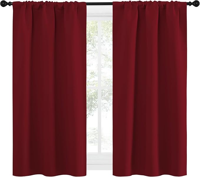 NICETOWN 50inch Curtains for Small Windows, Thermal Insulated Privacy Short - Image 2