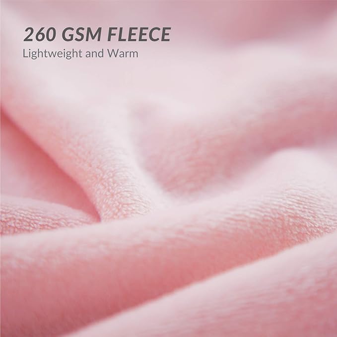 Bedsure GentleSoft Fleece Blankets King Size Pink - Image 6