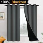 Yakamok 63 Inch Length 100% Blackout Curtains - Image 2