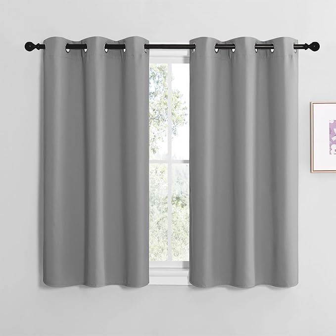 NICETOWN Silver Grey Blackout Curtain Panels by NICETOWN