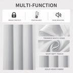Joydeco White Curtains 84 Inches Long 2 Panels Set, Thermal Insulated Long - Image 3