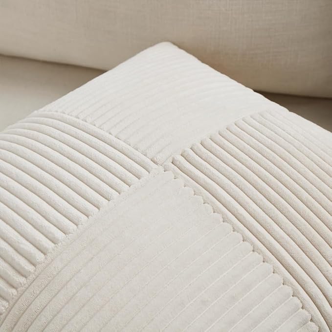 Fancy Homi 2 Packs Cream Long Lumbar Decorative Throw Pillow Covers 16x24 Inch - Image 3