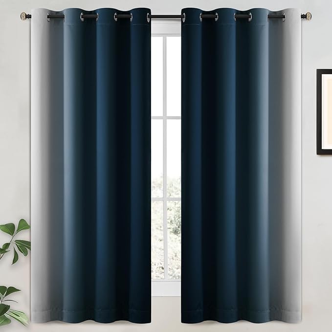 Yakamok 100% Blackout Curtains 63 Inch Length 2 Layers, Light Blocking Thermal - Image 2